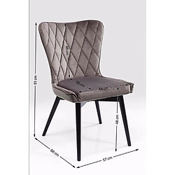 Chaise Marshall velours gris Kare Design pas cher