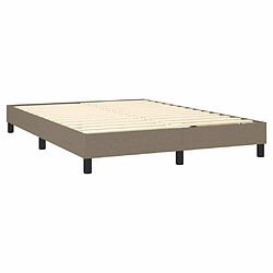 Sommier à lattes LED,Cadre à lattes de lit avec matelas pour Adulte Taupe 140x190 cm Tissu -MN10515 pas cher