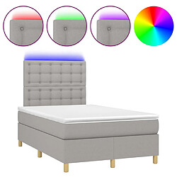 Sommier à lattes,Cadre à lattes de lit pour Adulte matelas et LED Gris clair 120x200 cm -MN98492