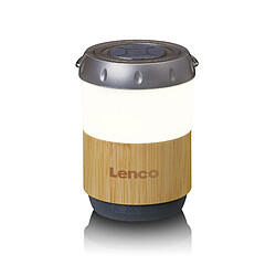 Lenco BTL-030BA - Lanterne avec haut-parleur Bluetooth intégré - Bambou 