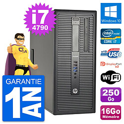 PC Tour HP ProDesk 600 G1 Intel i7-4790 RAM 16Go Disque 250Go Windows 10 Wifi - Occasion