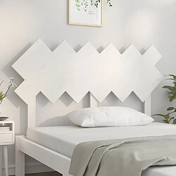 Avis Maison Chic Tête de lit scandinave,Meuble de chambre Blanc 132x3x81 cm Bois massif de pin -MN39519