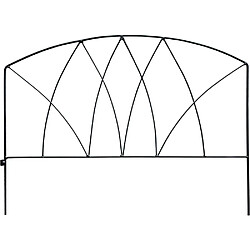 Maxiedge Bordure de jardin en fer forgé Victoriana Unitaire.