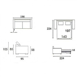 Avis Inside 75 Canapé 3-4 places MONTMARTRE en microfibre marron couchage 160cm convertible express MATELAS 18CM