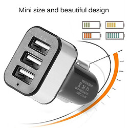 YYH Universal 3 Adaptateur USB Car Charger 3 Port 2A 2.1A 1A pour le téléphone mobile pas cher