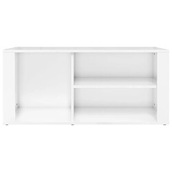 Acheter vidaXL Armoire à chaussure Blanc brillant 100x35x45 cm Bois ingénierie