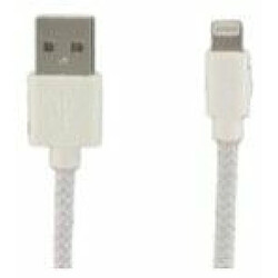 DLH Energy CHARG CABLE APPLE MFI LIGHTNING USB 1M WHT AND GR 