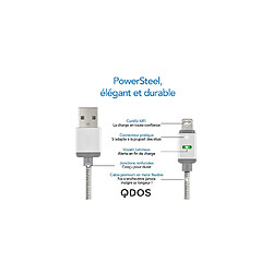 Qdos Cable Usb Mfi Apple Lightning Blanc 1m