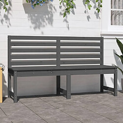 Avis Maison Chic Banc de jardin | Banquette de jardin | Chaise Relax gris 157,5 cm bois massif de pin -MN41571