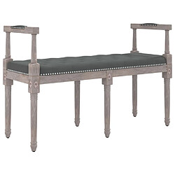 Helloshop26 Banc banquette 110 x 40 x 70 cm tissu gris foncé 02_0010661