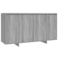 vidaXL Buffet Sonoma gris 135x41x75 cm Bois d'ingénierie