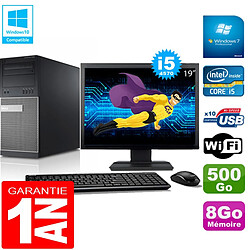 PC Tour DELL 9020 Core I5-4570 Ram 8Go Disque 500 Go Wifi W7 Ecran 19" · Occasion 