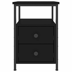 Maison Chic Table de chevet - Table de Nuit noir 34x35,5x50 cm bois d’ingénierie pas cher