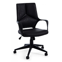 Webmarketpoint Fauteuil de bureau en tissu Damon avec dossier bas noir