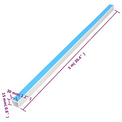 vidaXL Goulotte de câble auto-adhésive 30x15 mm 10 m PVC pas cher