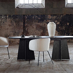 Venture Home Table de repas ovale Bootcut noir.