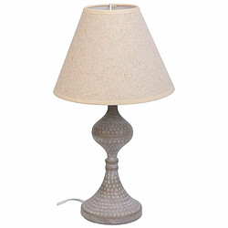 Acheter Lampe de bureau Alexandra House Living Blanc Gris Métal Tissu 220-240 V 23 x 41 x 23 cm