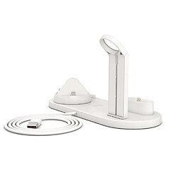 Universal Porte-charge multifonction sur table chargeur sans fil pivotant 3 en 1 blanc 