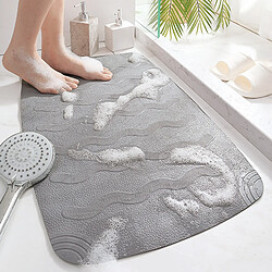 LUUCOZK Tapis de bain antidérapants, absorbants, à séchage rapide, décoration de salle de bain, gris-45x75cm 