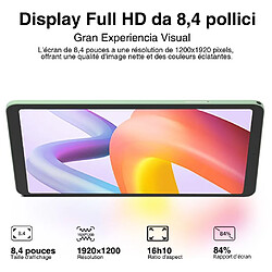 NC Tablette Tactile DOOGEE T20Mini Android 14,Octa Core,9Go+128Go-1To 8.4"FHD+,5060mAh 13MP,TÜV Certificat,Double SIM+L1 - Vert