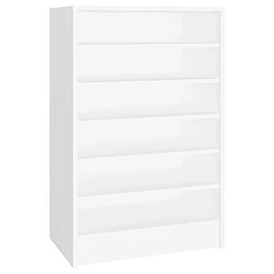 vidaXL Armoire à chaussures Blanc 60x35x92 cm Bois d’ingénierie