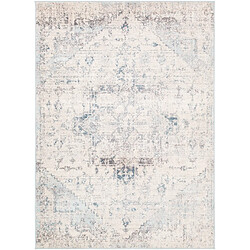 Surya LYA - Tapis vintage, Bleu, Gris et Ivoire - 200x274cm