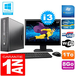 PC HP EliteDesk 800 G1 SFF Core I3-4130 8Go Disque 1 To Wifi W7 Ecran 19" · Occasion 