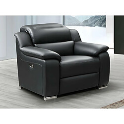 Vente-Unique Fauteuil relax électrique en cuir noir ARENA III pas cher