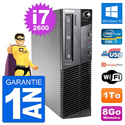 PC Lenovo ThinkCentre M81 SFF Intel i7-2600 RAM 8Go Disque 1To Windows 10 Wifi · Occasion 