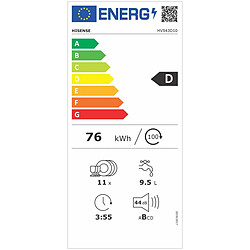 Avis Lave-vaisselle Hisense HV543D10 Personnalisable 45 cm