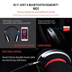 GUPBOO MH7 casque sans fil Bluetooth casque stéréo pliable casque de jeu avec prise en charge micro carte TF pour téléphones mobiles iPad pas cher