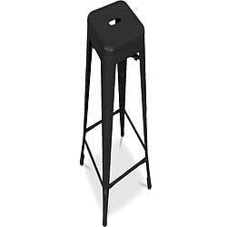 Acheter ICONIK INTERIOR Tabouret de bar - Design industriel - Acier mat - 60cm - Nouvelle édition - Stylix Gris foncé