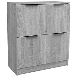 Avis Maison Chic Ensemble de 2 Buffets,commode,console pour rangement Sonoma gris 60x30x70 cm Bois d'ingénierie -MN64042