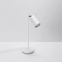 Luminaire Center Lampe de table Ring Desk Acier blanc 1 ampoule 43cm