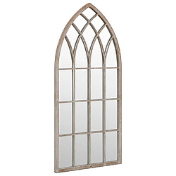 vidaXL Miroir de jardin Sable 70x30 cm Fer pour utilisation extérieure