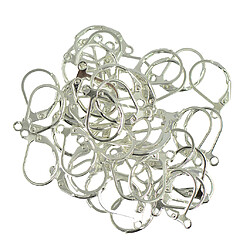 50 Pcs Français Crochets Earwire Leverback Boucles Conclusions Boucle Ouverte Cuivre Diy