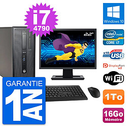 PC Tour HP 800 G1 Ecran 22" Intel i7-4790 RAM 16Go Disque 1To Windows 10 Wifi · Occasion 