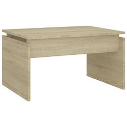 vidaXL Table basse chêne sonoma 68x50x38 cm bois d'ingénierie