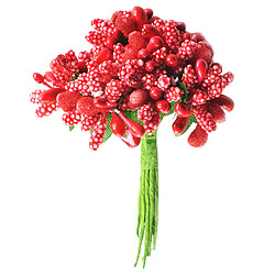 un bouquet de 12pcs fleur artificielle stamen pistil pour le mariage 8.5cm or étamine de bouquet