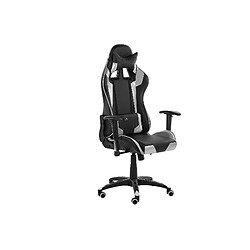 Beliani Chaise de bureau en cuir PU noir et argenté KNIGHT