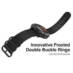 Acheter Wewoo Bracelet pour montre connectée Garmin Fenix 3 / 5X de universel à trois anneaux en nylon de 26MM Noir