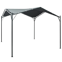 vidaXL Auvent tente belvédère 3x3 m Acier Anthracite