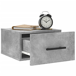 Acheter Maison Chic Table de chevet murale - Table de Nuit gris béton 35x35x20 cm