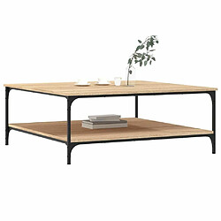 Avis Maison Chic Table basse,Table Console Table d'appoint, Table pour salon chêne sonoma 100x100x40 cm bois d'ingénierie -MN28585