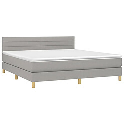 Avis Sommier à lattes,Cadre à lattes de lit et matelas et LED pour Adulte Gris clair 180x200 cm -MN40203