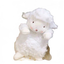 Universal Poupée d'agneau américaine de 17 cm lapin peluche mignon peluche jouet boîte cadeau poupée mouton mini avec cadeau de haute qualité petite amie et enfant | Oreiller de luxe (blanc)