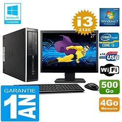 PC HP Compaq 8300 SFF Core I3-2120 Ram 4Go Disque 500 Go Wifi W7 Ecran 27" · Occasion 