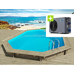 Habitat Et Jardin Piscine bois Florida - 6.57 x 4.57 x 1.31 m + Pompe à chaleur - Puissance 6.1 kW