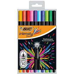 BIC Fineliner Intensity Fine, étui en plastique de 10 ()