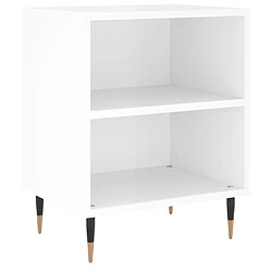 Avis vidaXL Tables de chevet 2pcs blanc brillant 40x30x50cm bois ingénierie